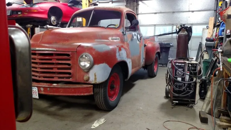 Vintage pickup truck restoration project